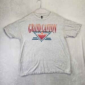 Vintage 1992 Grand Canyon National Park T Shirt‎ Single Stitch Grey XL Arizona